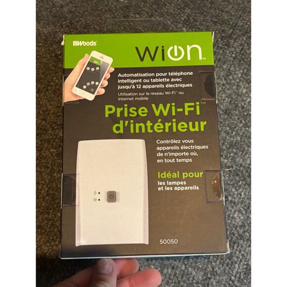 Indoor Wi-Fi Outlet By Woods 50050 For Smart Device Control With App - Picture 2 of 5